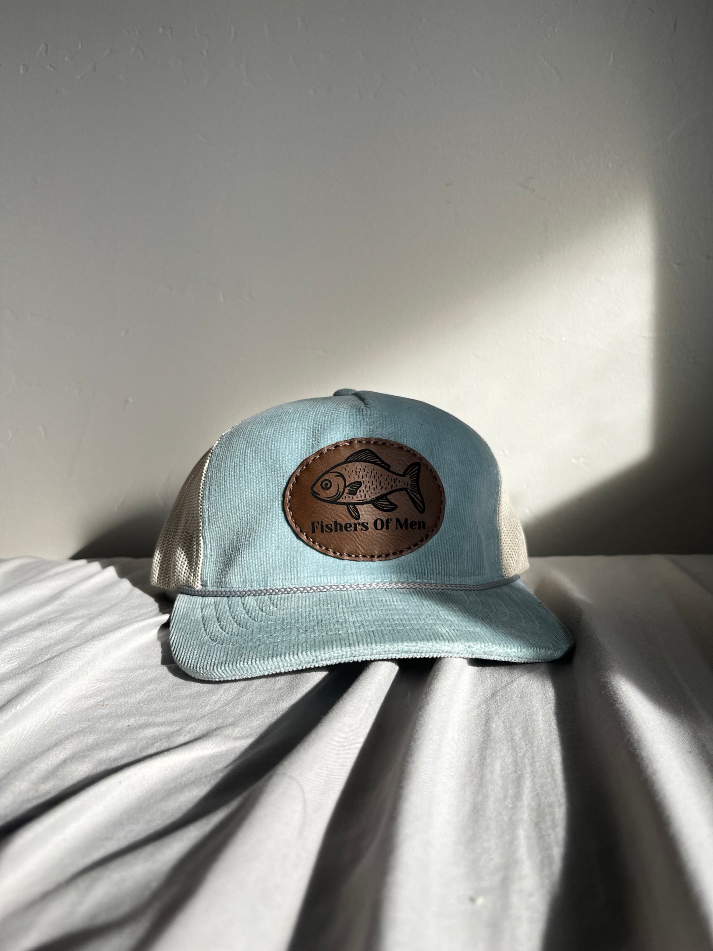 Blue corduroy rope hat