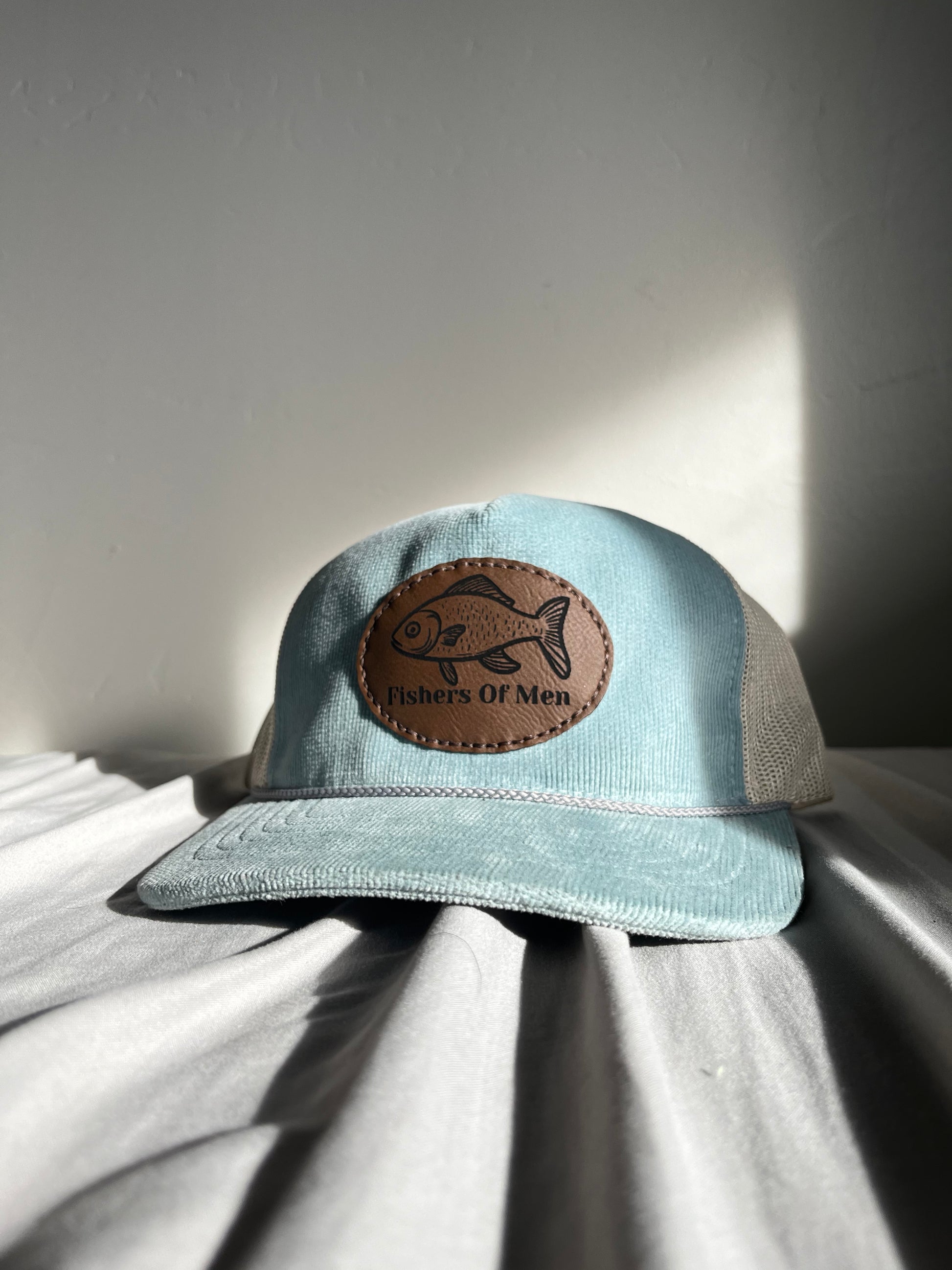 Blue Fish Rope Hat Blue corduroy rope hat – Fishers of men